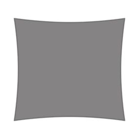 Voile d'ombrage carré 2,9 x 2,9 m - Tissu HDPE ajouré 340 g/m² coloris Gris