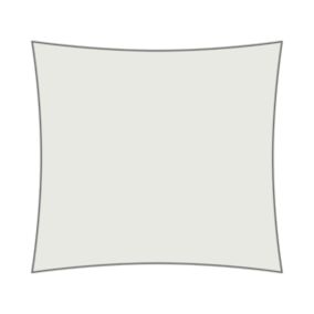 Voile d'ombrage carré 2 x 2 m - Tissu HDPE ajouré 340 g/m² coloris Blanc