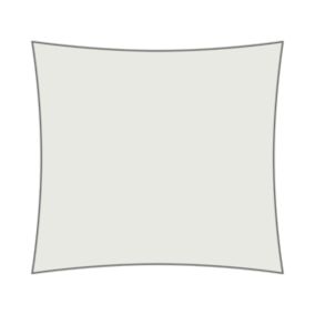 Voile d'ombrage carré 3 x 3 m - Tissu HDPE ajouré 340 g/m² coloris Blanc