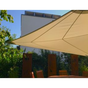 Voile d'Ombrage Carrée 4x4m Imperméable Beige Solaria Maanta