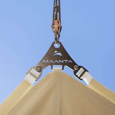 Voile d'Ombrage Carrée 6X6m Imperméable Ivoire Solaria Maanta