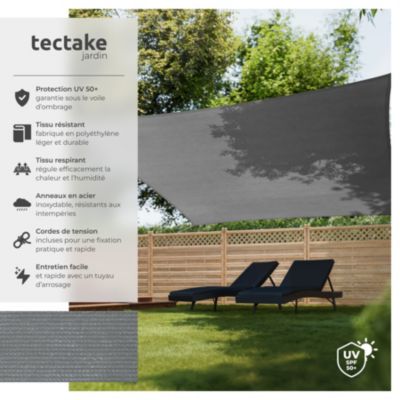 Voile d'ombrage carrée avec une protection UV 50+