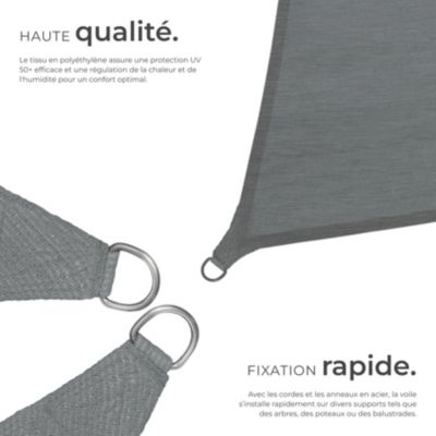 Voile d'ombrage carrée avec une protection UV 50+