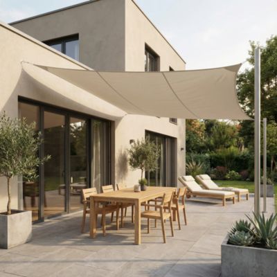 Voile d'ombrage carré GoodHome peyote 360 cm