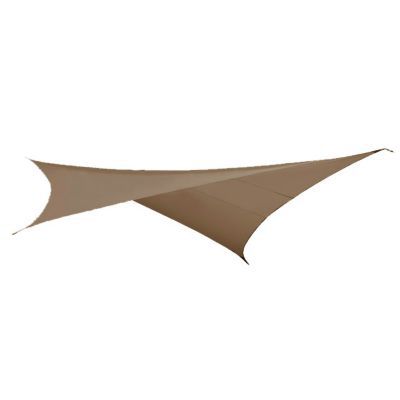 Voile d'ombrage carré Morel brun havane 360 cm