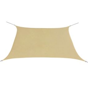 Voile d'ombrage parasol tissu oxford carre tissu beige Helloshop26