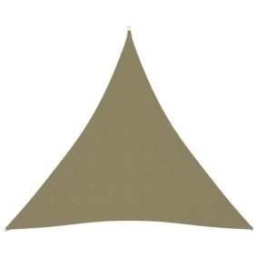 Voile d'ombrage parasol tissu oxford triangulaire tissu beige Helloshop26