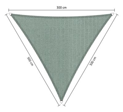 Voile d'ombrage perméable triangle équilatéral 3,00x3,00x3,00 m Shadow Comfort Country Blue