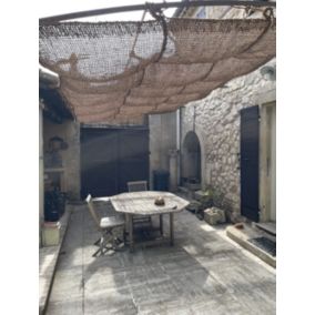 Voile d'ombrage équipée QUIBERON 2mx3m coulissante en fibre de coco avec accessoires