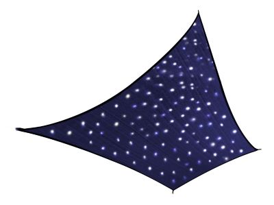 Voile d'ombrage rectangle avec LED bleu 300 x 200 cm