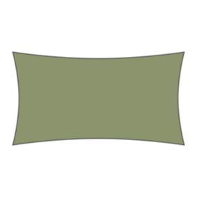 Voile d'ombrage rectangulaire 2,5 x 4,5 m - Tissu HDPE ajouré 340 g/m² coloris Vert