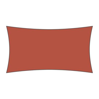 Voile d'ombrage rectangulaire 2,5 x 6 m - Tissu HDPE ajouré 340 g/m² coloris Cayenne