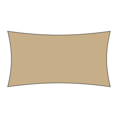 Voile d'ombrage rectangulaire 2,9 x 2,5 m - Tissu HDPE ajouré 340 g/m² coloris Sable