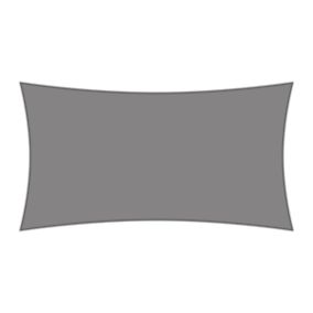 Voile d'ombrage rectangulaire 2,9 x 3,5 m - Tissu HDPE ajouré 340 g/m² coloris Gris