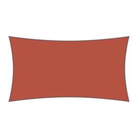 Voile d'ombrage rectangulaire 2,9 x 3 m - Tissu HDPE ajouré 340 g/m² coloris Cayenne