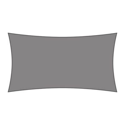 Voile d'ombrage rectangulaire 2 x 4 m - Tissu HDPE ajouré 340 g/m² coloris Gris