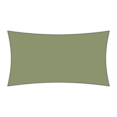 Voile d'ombrage rectangulaire 2 x 6 m - Tissu HDPE ajouré 340 g/m² coloris Vert