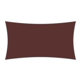 Voile d'ombrage rectangulaire 3 x 4 m - Tissu HDPE ajouré 340 g/m² coloris Ocre rouge