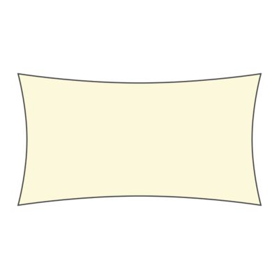 Voile d'ombrage rectangulaire 3 x 5 m - Tissu HDPE ajouré 340 g/m² coloris Ivoire