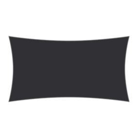 Voile d'ombrage rectangulaire 4,5 x 6 m - Tissu HDPE ajouré 340 g/m² coloris Gris anthracite
