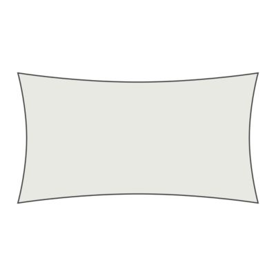 Voile d'ombrage rectangulaire 4 x 6 m - Tissu HDPE ajouré 340 g/m² coloris Blanc