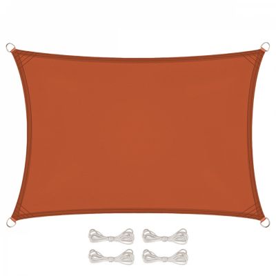 Voile d'ombrage rectangulaire imperméable et anti-UV - 3 x 5 m - Terracotta - Linxor