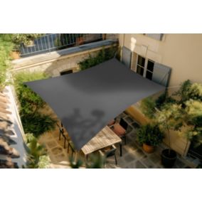 Voile d'ombrage Rivage rectangulaire 3 x 2 m ardoise Jardiline