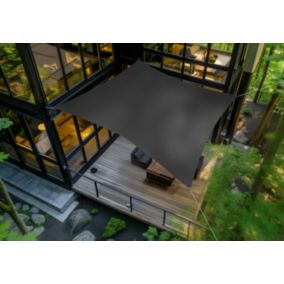 Voile d'ombrage Rivage rectangulaire 4 x 3 m ardoise Jardiline