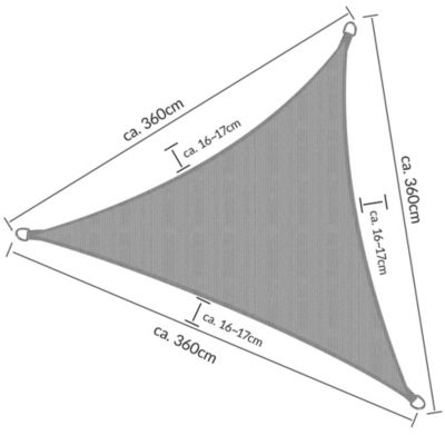 Voile d'ombrage SolVision HS9 360x360x360cm
