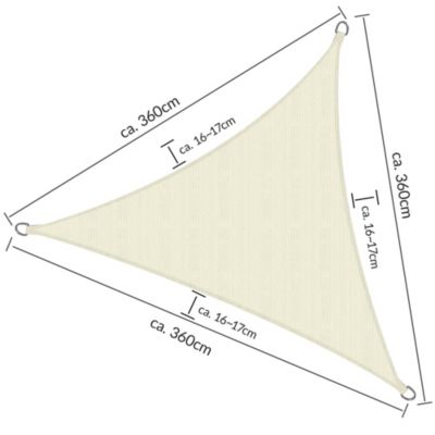 Voile d'ombrage SolVision HS9 360x360x360cm
