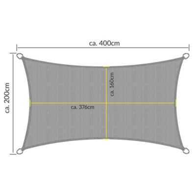 Voile d'ombrage SolVision HS9 400x200cm