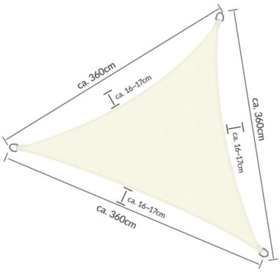 Voile d'ombrage SolVision PS9 360x360x360cm