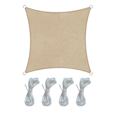 Voile d'ombrage Tente Carré Beige Polyéthylène 5x5 m Rebecca Mobili