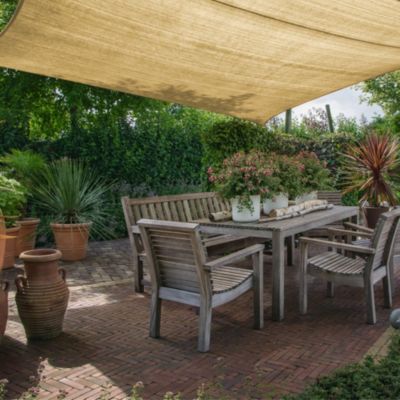 Voile d'ombrage Tente Carré Beige Polyéthylène 5x5 m Rebecca Mobili