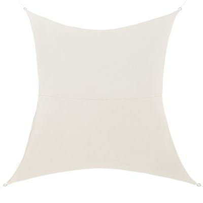 Voile D'ombrage Toile d'ombrage Toile De Protection Polyester Polyuréthane Quadrilatéral Beige 2x3 M en.casa 