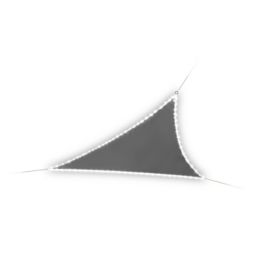 Voile d'ombrage triangle avec LED ardoise 360 cm