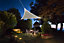 Voile d'ombrage triangle Morel taupe 360 cm avec LEDs solaires