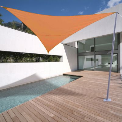 Voile d'ombrage triangle Morel terracotta 500 cm