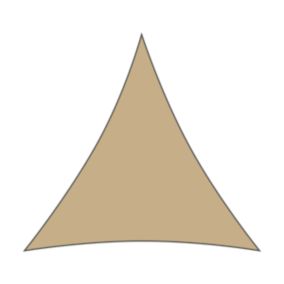 Voile d'ombrage triangulaire 2,5 x 2,5 x 2,5 m - Tissu HDPE ajouré 340 g/m² coloris Sable