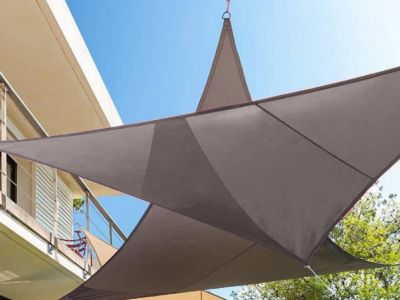 Voile d'ombrage triangulaire 2 x 2 x 2 m Curacao - Taupe - Hespéride