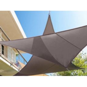 Voile d'ombrage triangulaire 2 x 2 x 2 m Curacao - Taupe - Hespéride