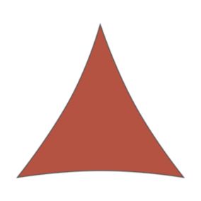 Voile d'ombrage triangulaire 2 x 2 x 2 m - Tissu HDPE ajouré 340 g/m² coloris Cayenne