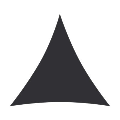 Voile d'ombrage triangulaire 3 x 3 x 3 m - Tissu HDPE ajouré 340 g/m² coloris Gris anthracite
