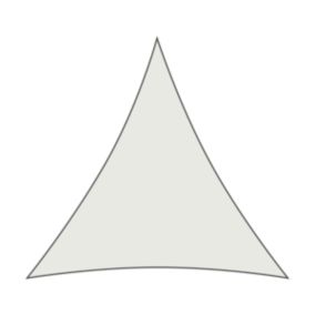 Voile d'ombrage triangulaire 4 x 4 x 4 m - Tissu HDPE ajouré 340 g/m² coloris Blanc