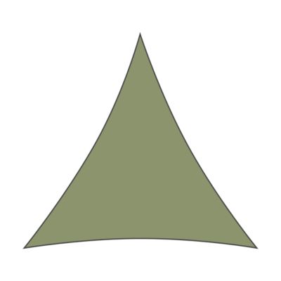 Voile d'ombrage triangulaire 5,5 x 5,5 x 5,5 m - Tissu HDPE ajouré 340 g/m² coloris Vert