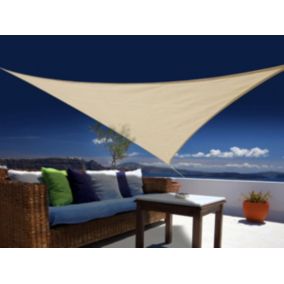 Voile d'ombrage triangulaire 5 x 5 x 5 m - Austral - Sable - Jardiline