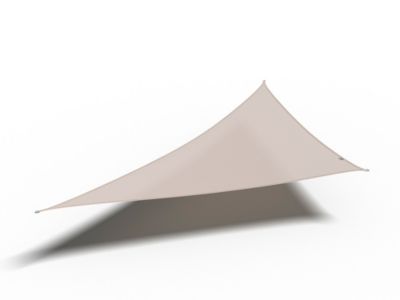 Voile d'ombrage triangulaire 710 x 500 x 500 cm - Grège - Nesling