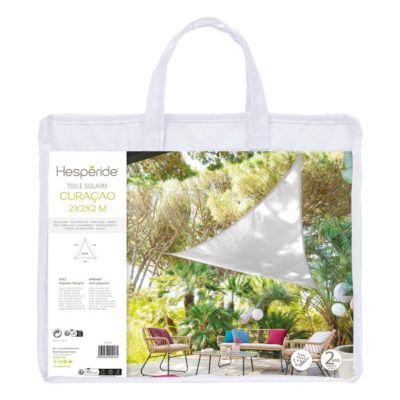 Voile d'ombrage triangulaire Curacao Blanc - Hespéride