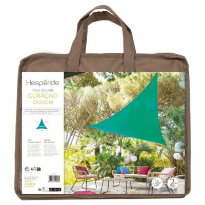 Voile d'ombrage triangulaire Curacao Émeraude - Hespéride