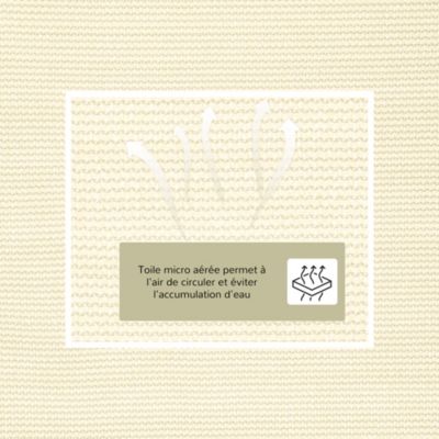 Voile d'ombrage triangulaire grande taille 4 x 4 x 4 m polyéthylène haute densité résistant aux UV crème
